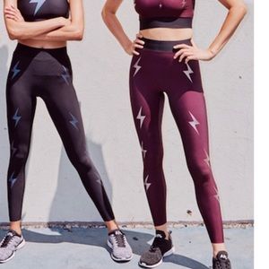 Ultracor High Lux Bolt Leggings Burgundy Rose S
